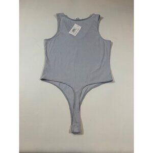 NWT Double Zero Everleigh Bodysuit Arctic Blue Large Snap Closure (bin ii91)